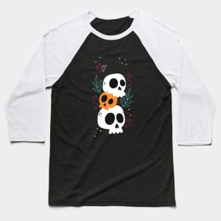 Mexican Skull Fashion Style Baseball T-Shirt